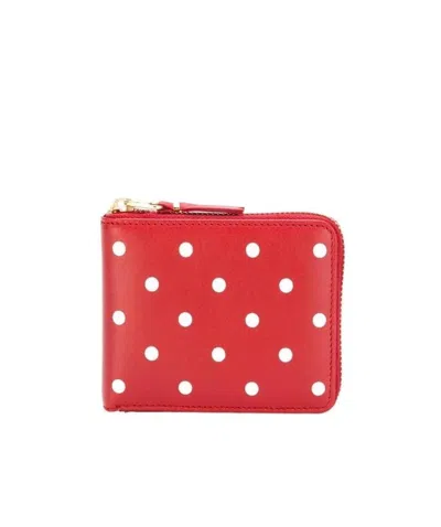 COMME DES GARÇONS COMME DES GARÇONS WALLET DOT PRINTED ZIP-AROUND WALLET