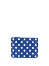 Comme Des Garçons Polka Dot Wallet With Zip Accessories In Blue