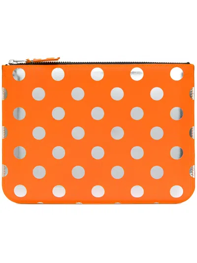 Comme Des Garçons Polka Dot Wallet In Yellow