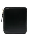 Comme Des Garçons Polka-dot Zip-around Wallet In Black