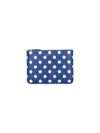 Comme Des Garçons Polka Dot Zip Wallet In Blue
