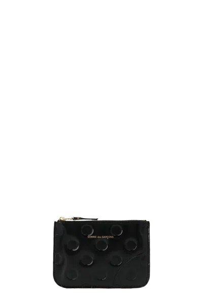 Comme Des Garçons 'polka Dots Embossed' Purse In Black