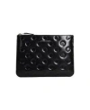 Comme Des Garçons Polka Dots Embossed Wallet In Black