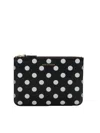 Comme Des Garçons Comme Des Garcons Wallet Polka Dots Pouch In Black
