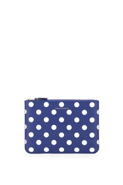 Comme Des Garçons Polka Dots Pouch In Navy Navy