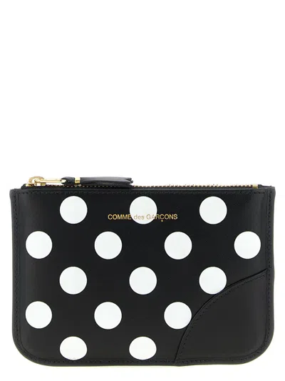 Comme Des Garçons Polka Dots Printed Card Holder In Multi