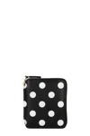 Comme Des Garçons 'polka Dots Printed' Wallet In Black