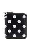 Comme Des Garçons Polka Dots Printed Wallet In Black