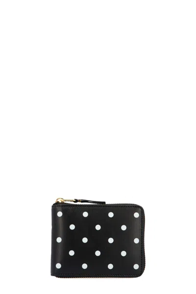 Comme Des Garçons Polka Dots Printed Wallet In Multi