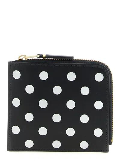 Comme Des Garçons Polka Dots Printed Wallet In Pink