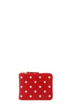 Comme Des Garçons Polka-dot Print Wallet In Red