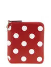 Comme Des Garçons 'polka Dots Printed' Wallet In Red
