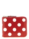 Comme Des Garçons Polka Dots Printed Wallet In Brown