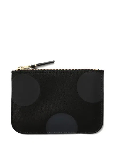 Comme Des Garçons Polka-dot Wallet In Black