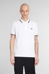Comme Des Garçons Collared Polo T-shirts Ribbed Cuffs In White