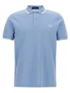 Comme Des Garçons Graphic Print Polo Shirt Fred Perry In Blue