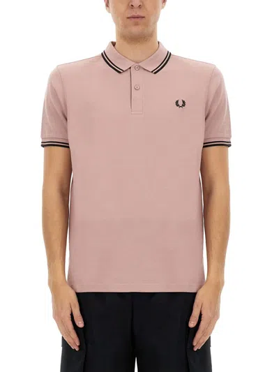 Comme Des Garçons Freedom Polo Shirt Short Sleeve Contrast Collar In Pink