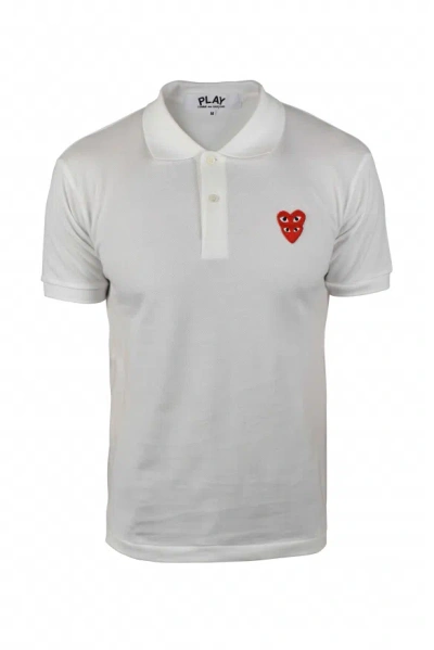 Comme Des Garçons Polo Shirt In White