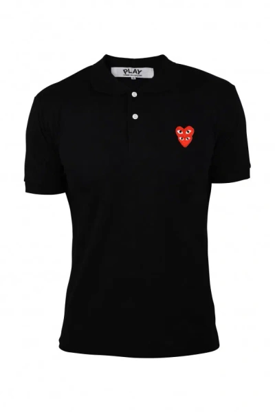 Comme Des Garçons Polo Shirt In Black