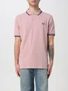 Comme Des Garçons Rose Pink Polo Shirt With Slogan Print In Pink