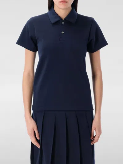 Comme Des Garçons Polo Shirt Comme Des Garcons Woman Color Blue In Navy