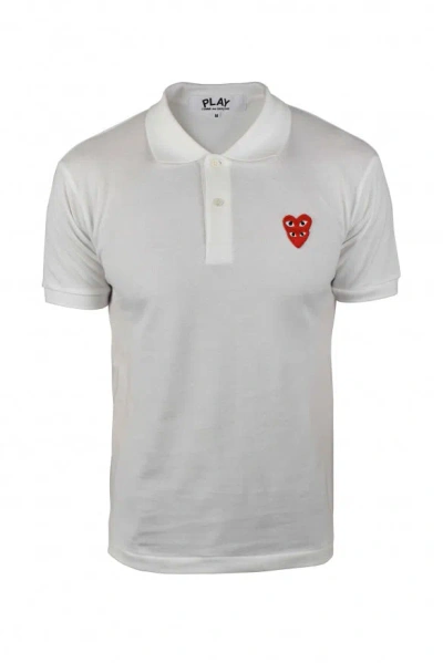 Comme Des Garçons Polo Shirt In White