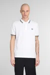 Comme Des Garçons Collared Polo T-shirts Ribbed Cuffs In White