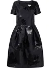 Comme Des Garçons Woman Overall Dress Floral Pattern In Black