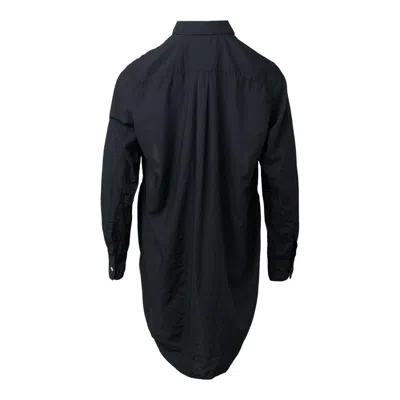Comme Des Garçons Polyester Broad Cutting Out Blouse In Black