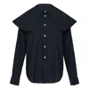 Comme Des Garçons Polyester Broad Garment Treated Blouse In Multi