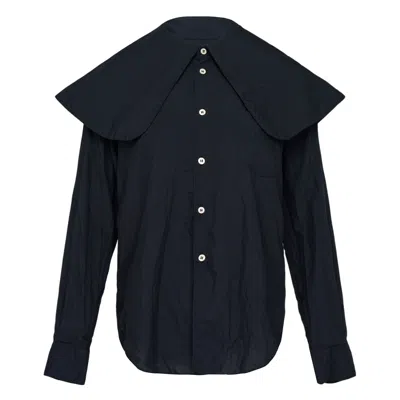 Comme Des Garçons Polyester Broad Garment Treated Blouse In Multi