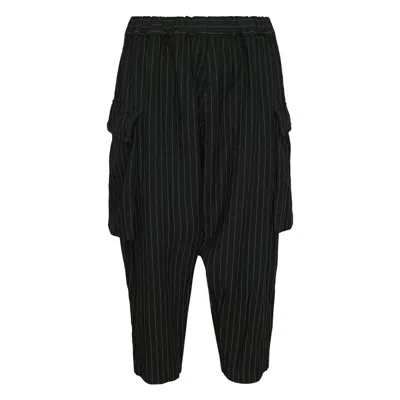 Comme Des Garçons Polyester Chalk Stripe Garment Pants