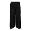 Comme Des Garçons Polyester Elastic Hem Pants In Black