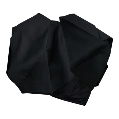 Comme Des Garçons Polyester Gabardine Medium Cape In Black