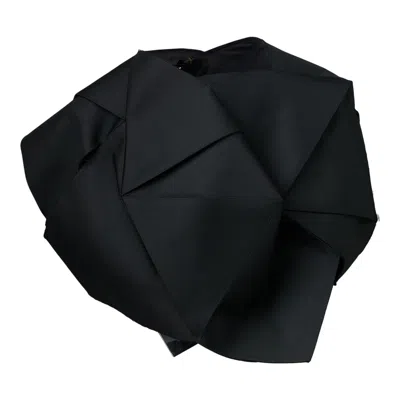 Comme Des Garçons Polyester Gabardine Medium Cape In Black