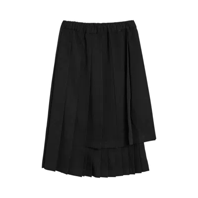 Pre-owned Comme Des Garçons Polyester Gabardine Skirt 'black' | Women's Size S