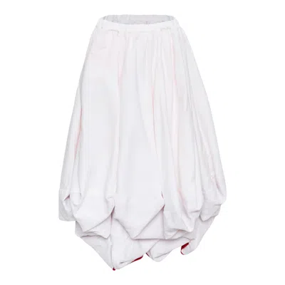 Comme Des Garçons Polyester Gabardine X Wool Skirt