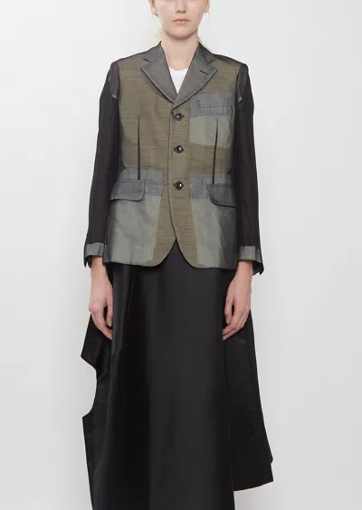 Comme Des Garçons Polyester Georgette Thin Jacket In Multi