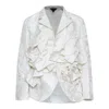 Comme Des Garçons Polyester Grosgrain Lace Pattern Jacket