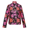 Comme Des Garçons Polyester Jacquard Flower Pattern Jacket