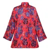 Comme Des Garçons Polyester Jacquard Flower Pattern Jacket In Red