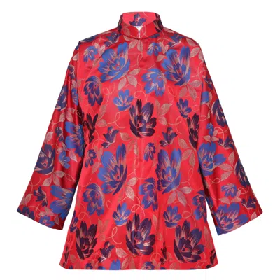 COMME DES GARÇONS POLYESTER JACQUARD FLOWER PATTERN JACKET