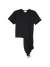 Comme Des Garçons Asymmetric Drawstring T-shirt In Multi