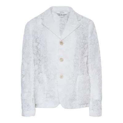 Comme Des Garçons Polyester Nylon Tulle Lace Jacket