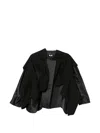 Comme Des Garçons Polyester Satin X Wool Doeskin Jacket In Black