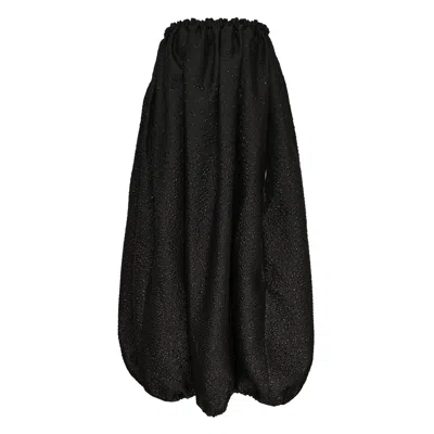Comme Des Garçons Polyester Silk Nylon Floating Dress In Black