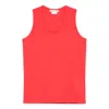 Comme Des Garçons Polyester Smooth Back Logo Tank Top In Red