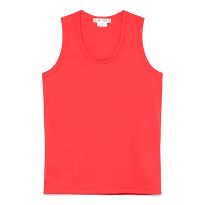 COMME DES GARÇONS POLYESTER SMOOTH BACK LOGO TANK TOP