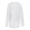 Comme Des Garçons Polyester Spun Broad Medium Blouse In White