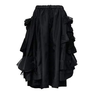 Comme Des Garçons Polyester Tropical X Nylon Pants In Black